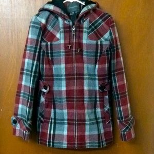 Plaid peacoat